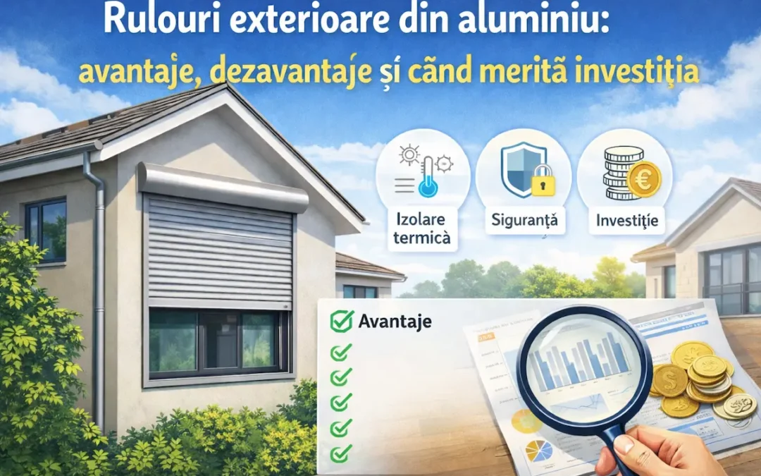 Rulouri exterioare din aluminiu: avantaje, dezavantaje și când merită investiția