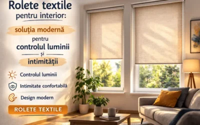 Rolete textile pentru interior: soluția modernă pentru controlul luminii și intimității